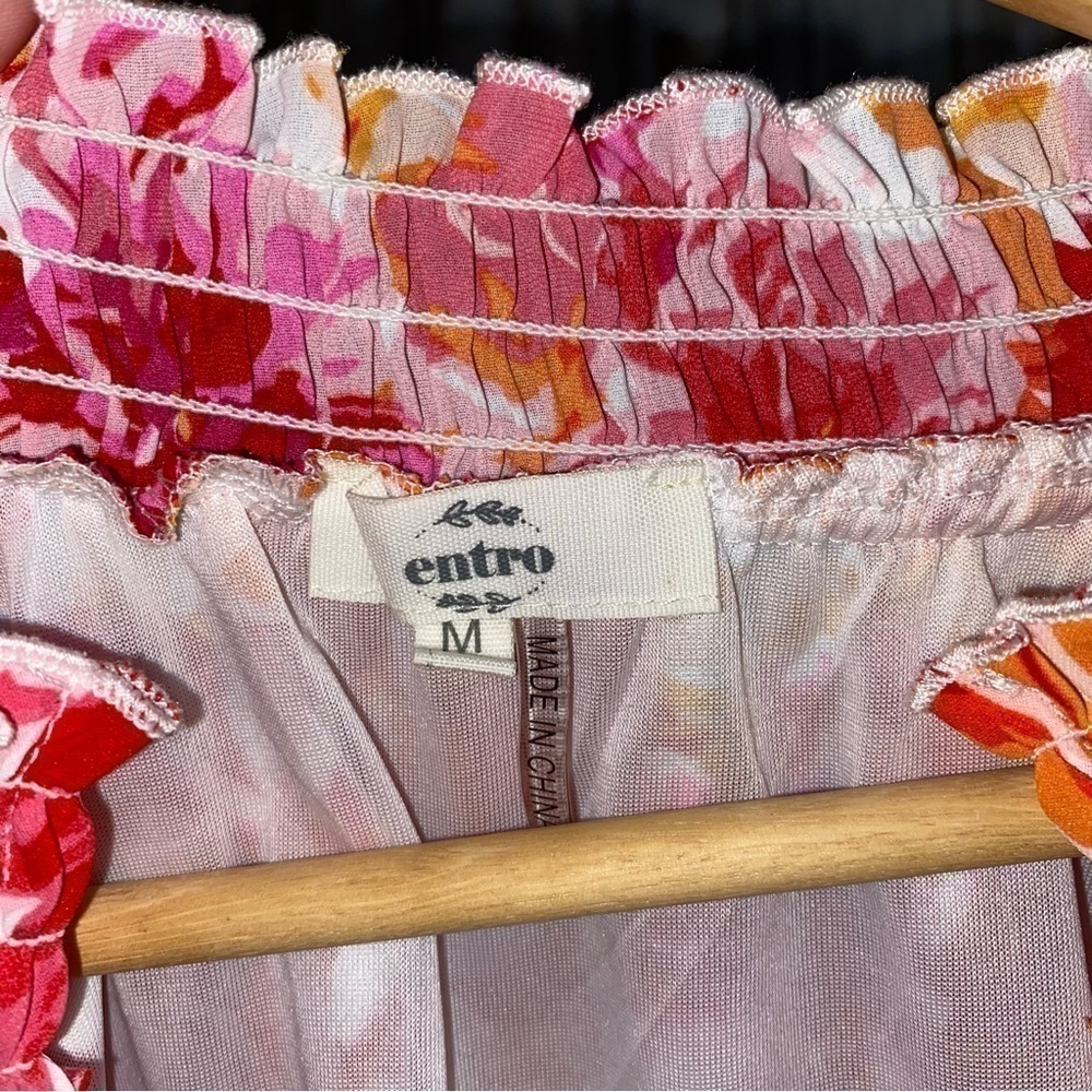 Entro Rhys Pink & Orange Floral Blouse - Picture 5 of 5